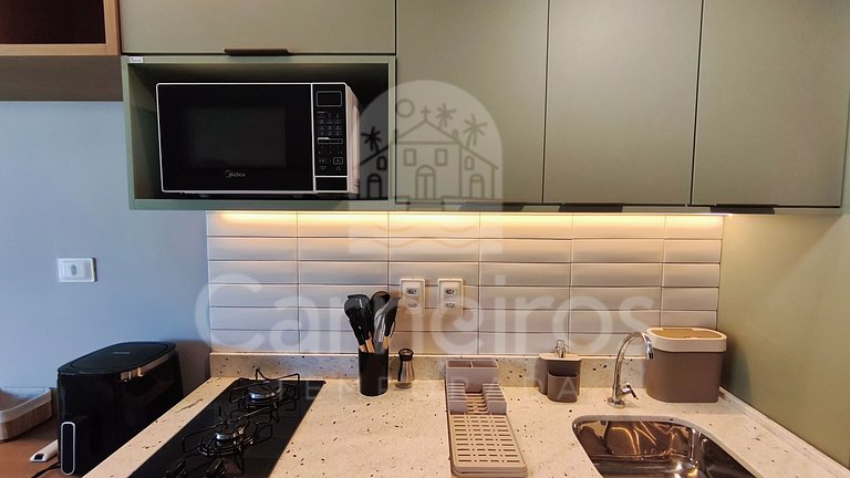 Studio Térreo no Carneiros Atlântico - Pé na areia (D108)