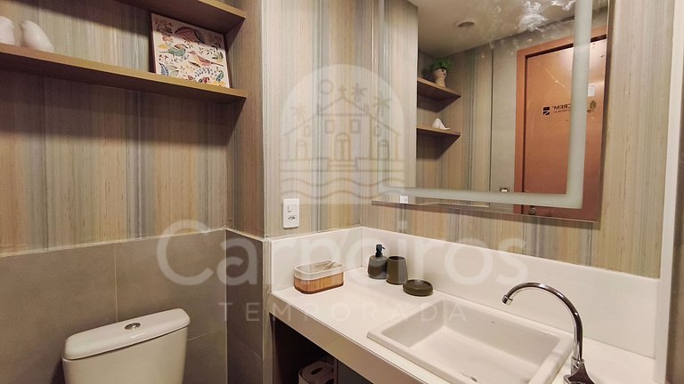 Studio Térreo no Carneiros Atlântico - Pé na areia (D018)