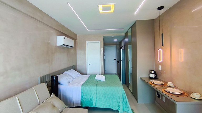 Carneiros | Studio com Varanda| Beira-Mar (B21)
