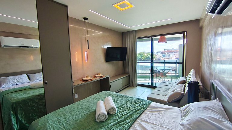 Carneiros | Studio com Varanda| Beira-Mar (B21)