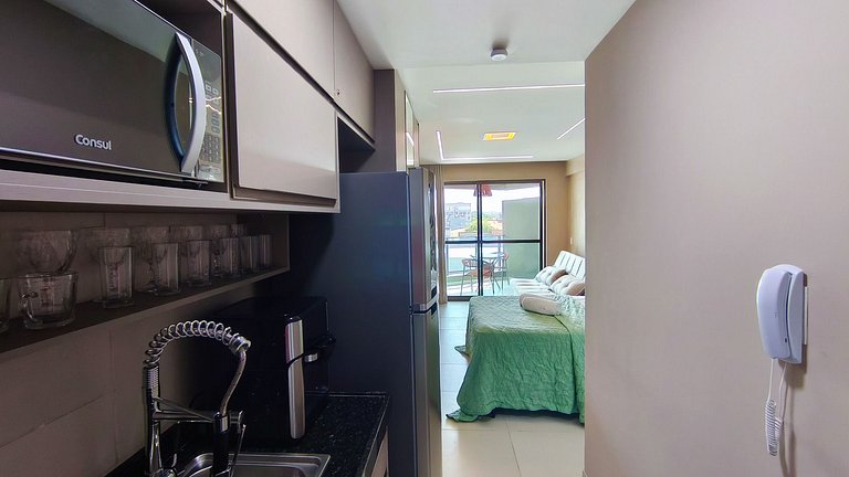 Carneiros | Studio com Varanda| Beira-Mar (B21)