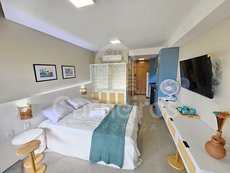 Studio Térreo-Carneiros Atlântico-Pé na areia (B029)