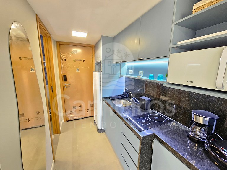 Studio Térreo-Carneiros Atlântico-Pé na areia (B029)