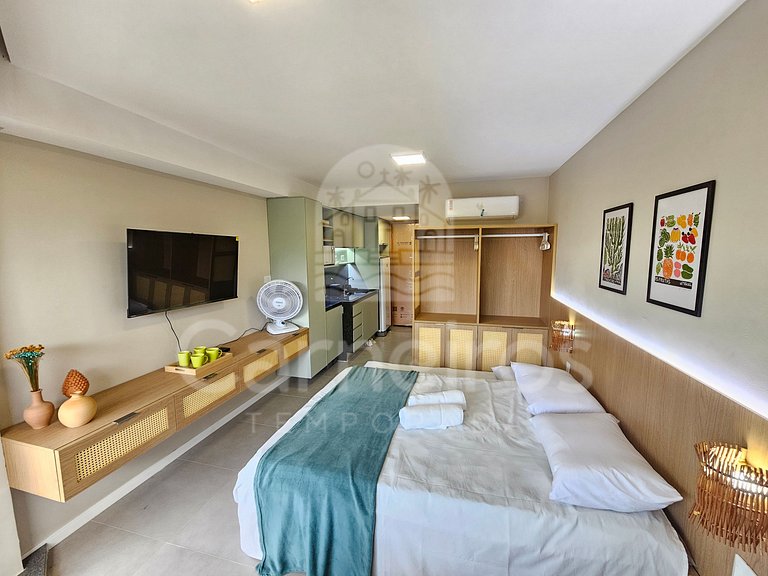 Studio Térreo-Carneiros Atlântico-Pé na areia (B031)