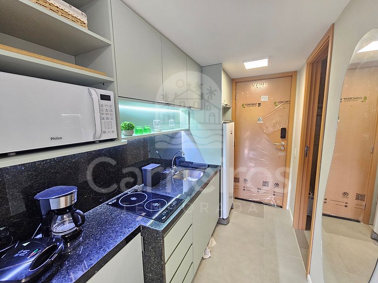 Studio Térreo-Carneiros Atlântico-Pé na areia (B031)