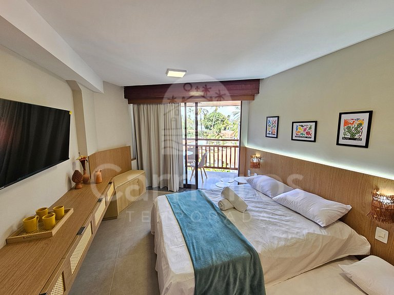 Studio Térreo-Carneiros Atlântico-Pé na areia (B033)