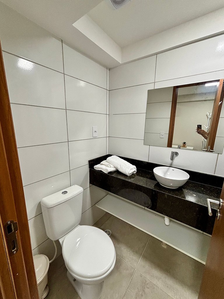 Carneiros | Flat Climatizado Perto da Praia(C06-1)