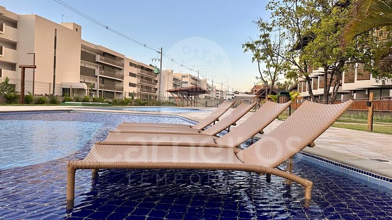 Flat Térreo no Carneiros Atlântico - Pé na areia (D003)