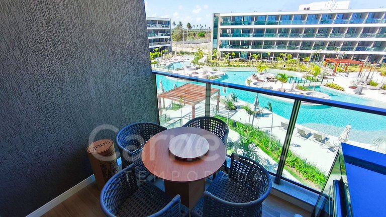 Studio Vista Piscina no Beach Class Verano (B12-3)