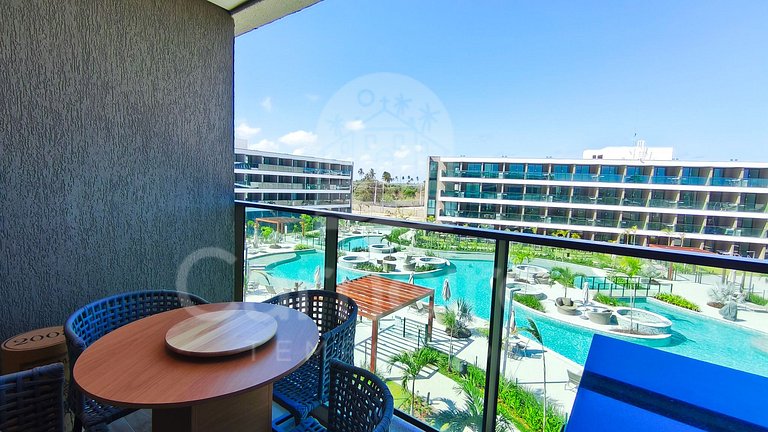 Studio Vista Piscina no Beach Class Verano (B12-3)