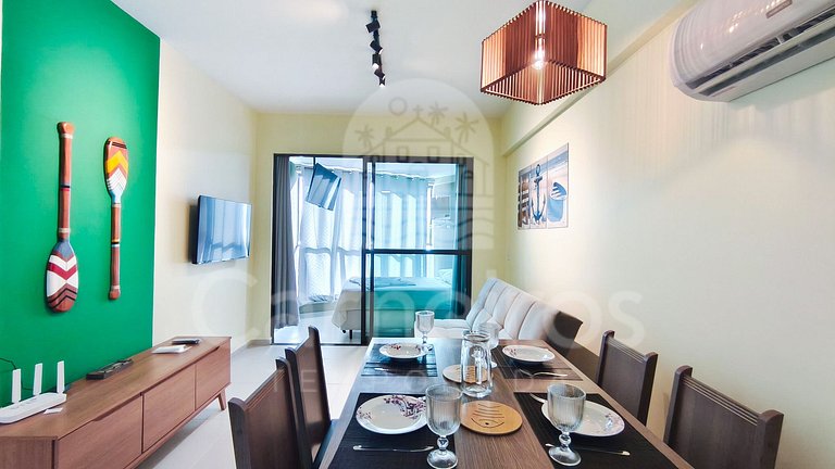 Flat no Açores - Pé na Areia de Tamandaré (A22)