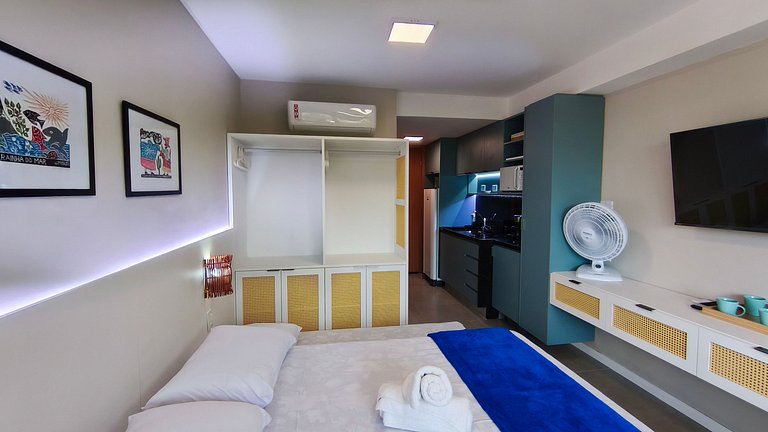 Carneiros | Flat Completo e Climatizado (D229)