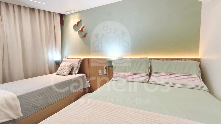 Studio no Carneiros Atlântico - Beira-Mar (D125)