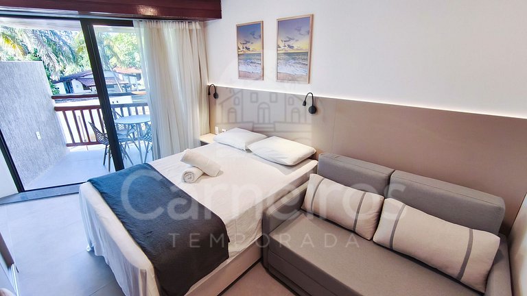 Studio no Carneiros Atlântico - Pé na areia (D113)