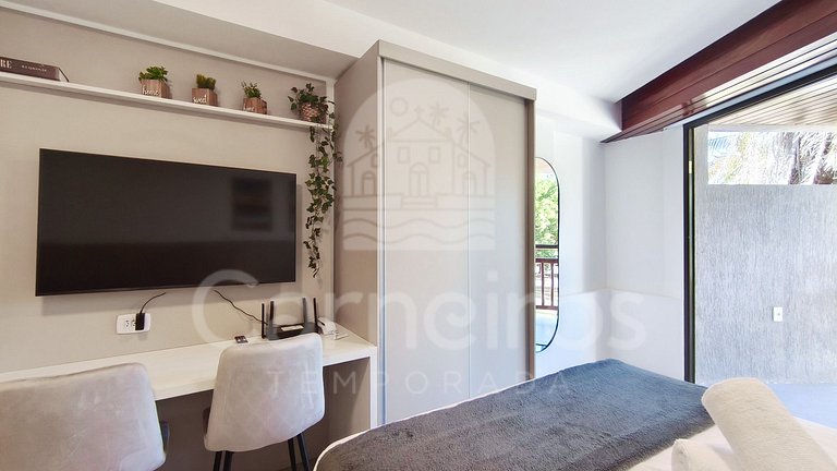 Studio no Carneiros Atlântico - Pé na areia - Melhor Localiz