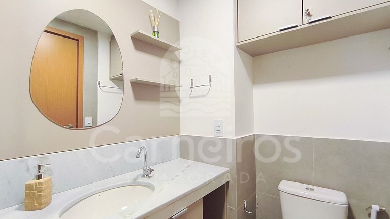 Studio no Carneiros Atlântico - Pé na areia (D113)