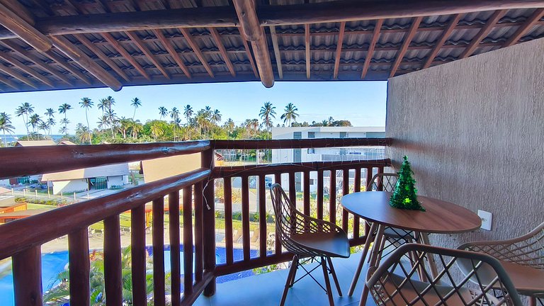 Carneiros | Vista piscina Flat Completo (D316)