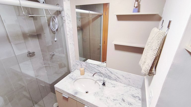 Carneiros | Vista piscina Flat Completo (D316)