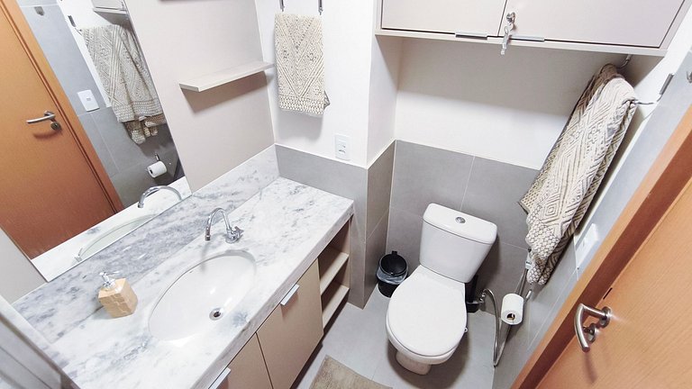 Carneiros | Vista piscina Flat Completo (D316)