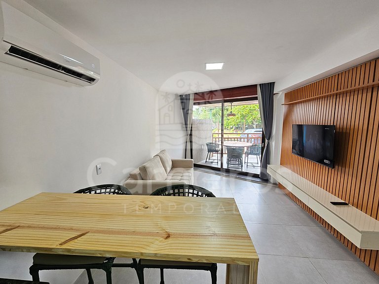 Flat Térreo Carneiros Atlântico - Beira Mar (D003)