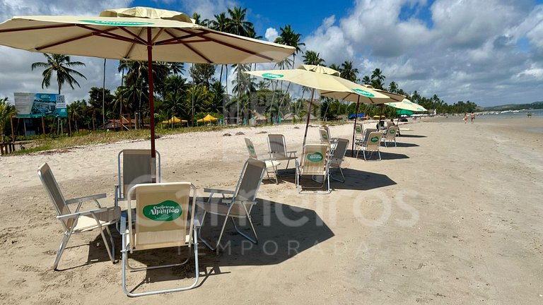 Studio no Carneiros Atlântico - Pé na areia (D113)