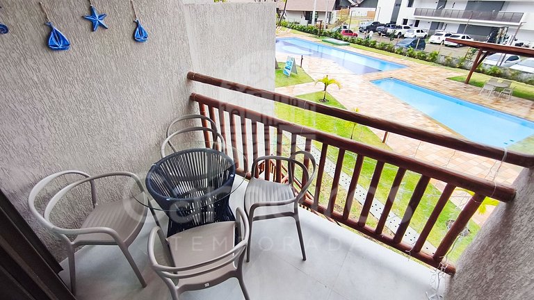 Studio no Carneiros Atlântico - Pé na areia (D106)