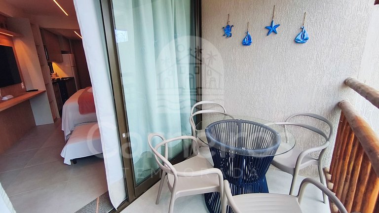 Studio no Carneiros Atlântico - Pé na areia (D106)