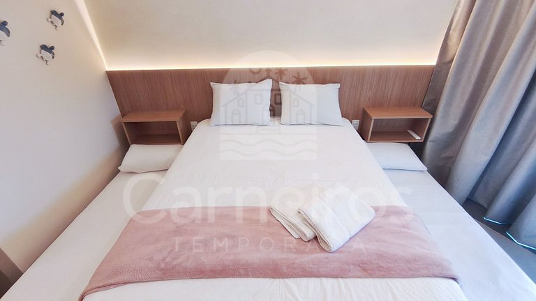 Studio no Carneiros Atlântico - Pé na areia (D106)