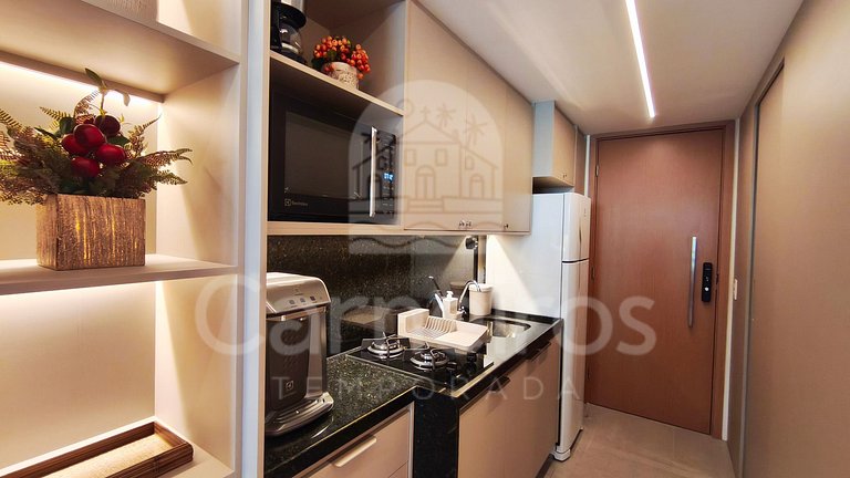 Studio no Carneiros Atlântico - Pé na areia (D106)