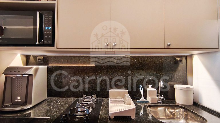 Studio no Carneiros Atlântico - Pé na areia (D106)