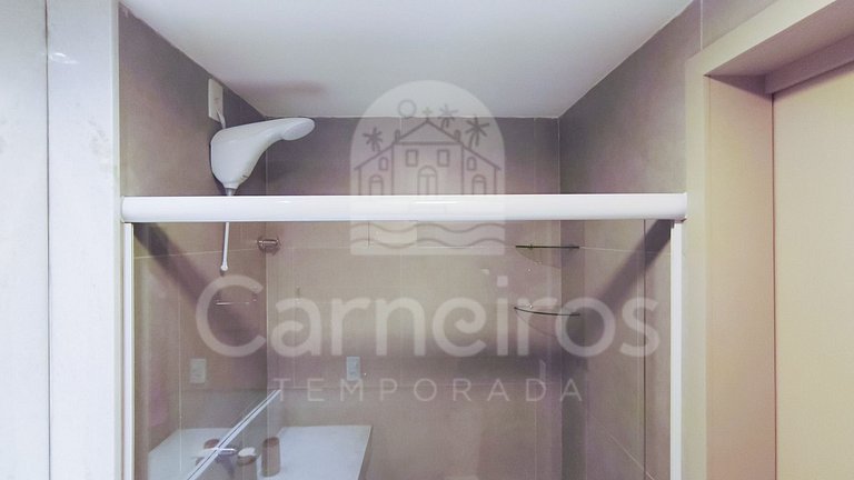 Studio no Carneiros Atlântico - Pé na areia (D106)