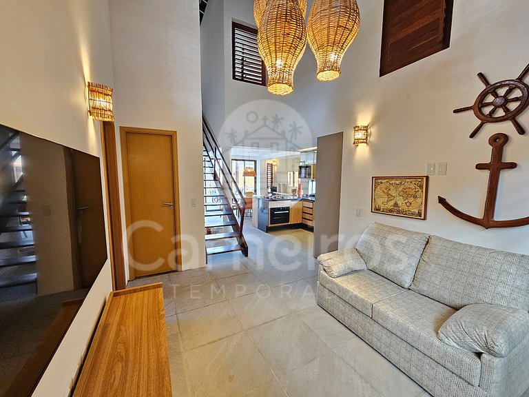 Bangalô c/ Piscina Privativa no Atlântico Praia dos Carneiro