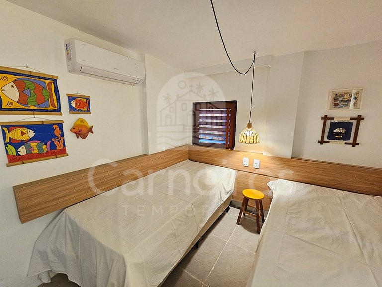 Bangalô c/ Piscina Privativa no Atlântico Praia dos Carneiro