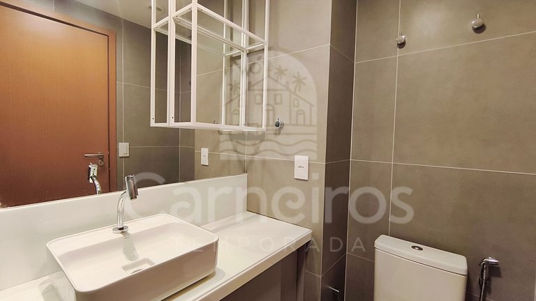 Studio no Carneiros Atlântico - Pé na areia (D232)