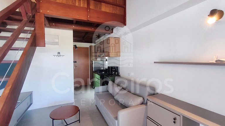 Studio no Carneiros Atlântico - Pé na areia (D324)