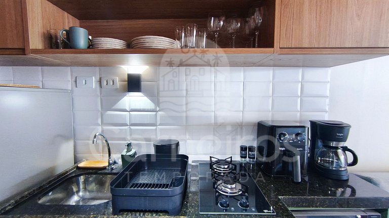 Studio no Carneiros Atlântico - Pé na areia (D324)