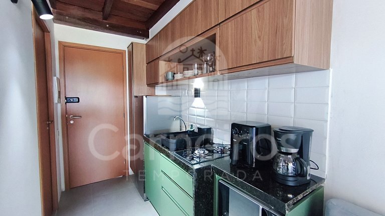 Studio no Carneiros Atlântico - Pé na areia (D324)