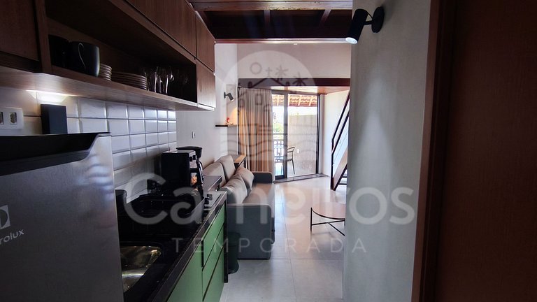 Studio no Carneiros Atlântico - Pé na areia (D324)
