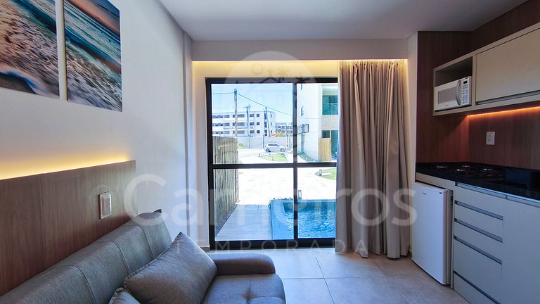 Flat na Praia dos Carneiros c/ Piscina (X03-3)