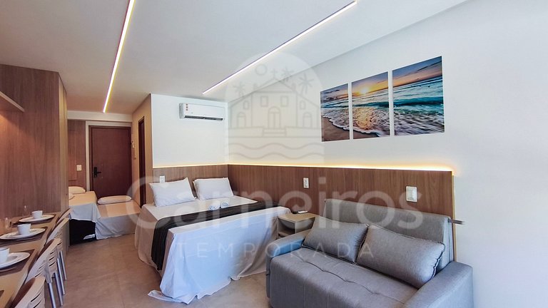 Flat na Praia dos Carneiros c/ Piscina (X03-3)