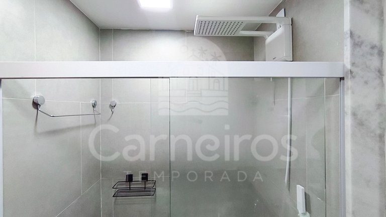 Studio no Carneiros Atlântico - Pé na areia (D324)