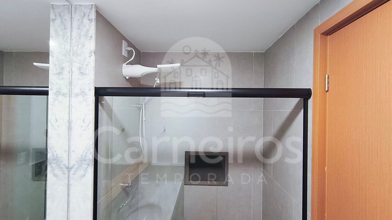 Studio no Carneiros Atlântico - Pé na areia (D134)