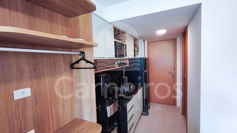 Studio no Carneiros Atlântico - Pé na areia (D112)