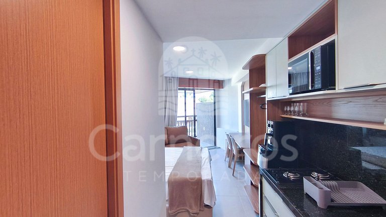 Studio no Carneiros Atlântico - Pé na areia (D112)