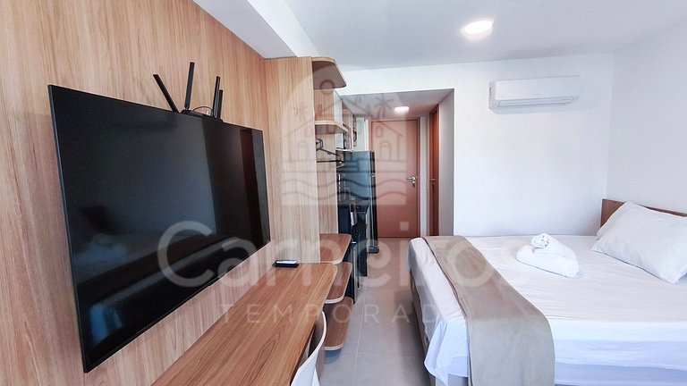 Studio no Carneiros Atlântico - Pé na areia (D112)