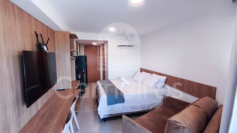 Studio no Carneiros Atlântico - Pé na areia (D230)