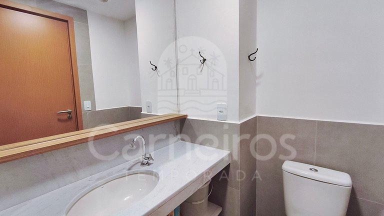 Studio no Carneiros Atlântico - Pé na areia (D120)