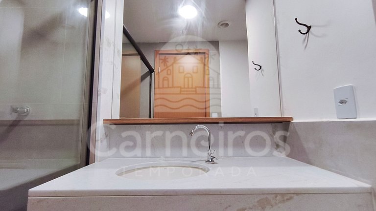 Studio no Carneiros Atlântico - Pé na areia (D120)