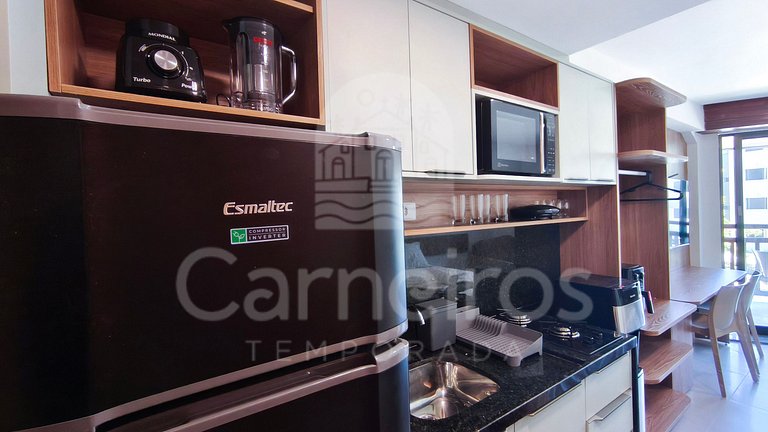 Studio no Carneiros Atlântico - Pé na areia (D120)
