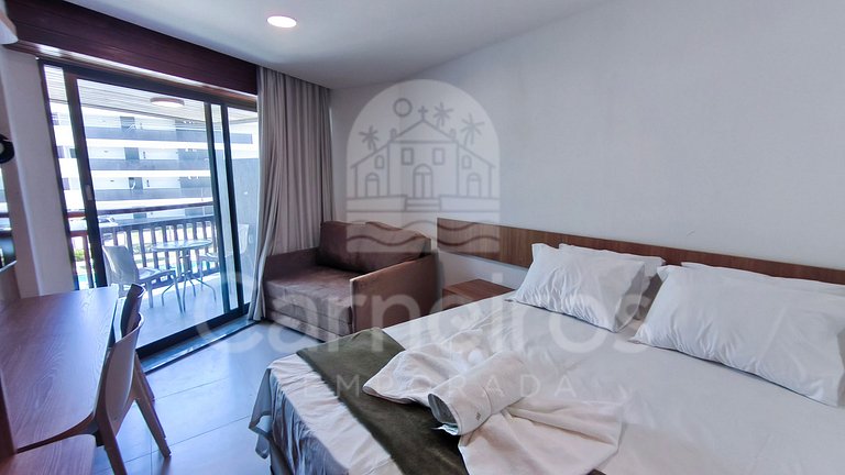 Studio no Carneiros Atlântico - Pé na areia (D120)